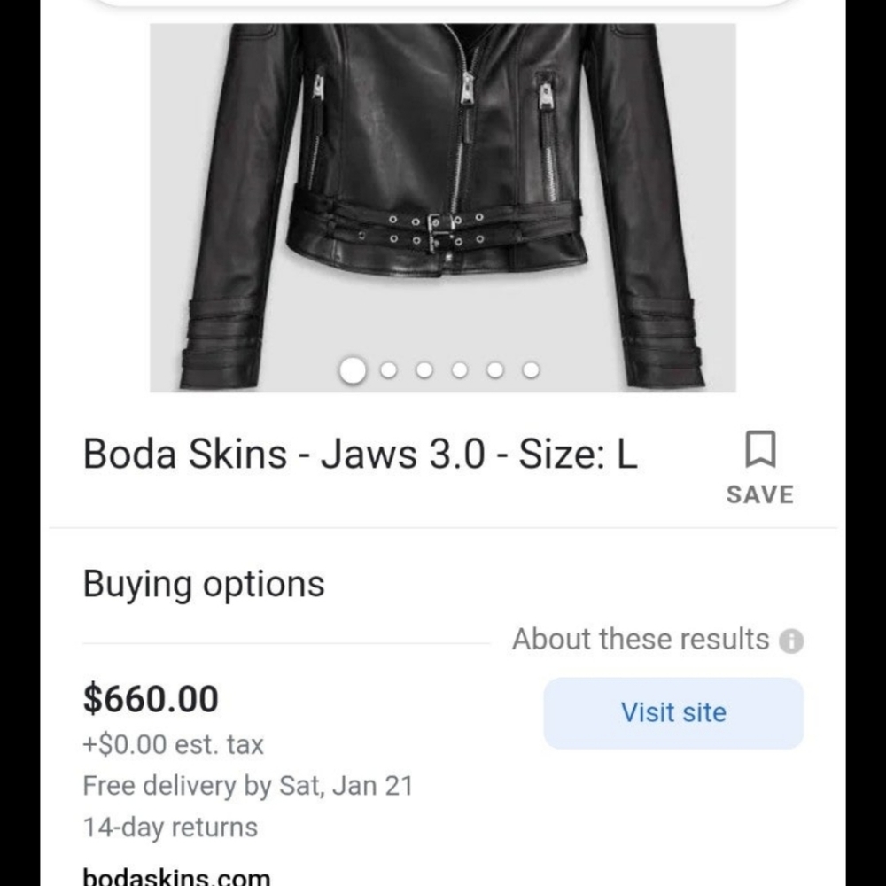 Boda 3.0 jaws leather jacket